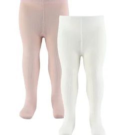 Strømpebukser|Wheat Strømpebukser - Pointelle - Izzy - 2-pak - Powder m. Hulmø