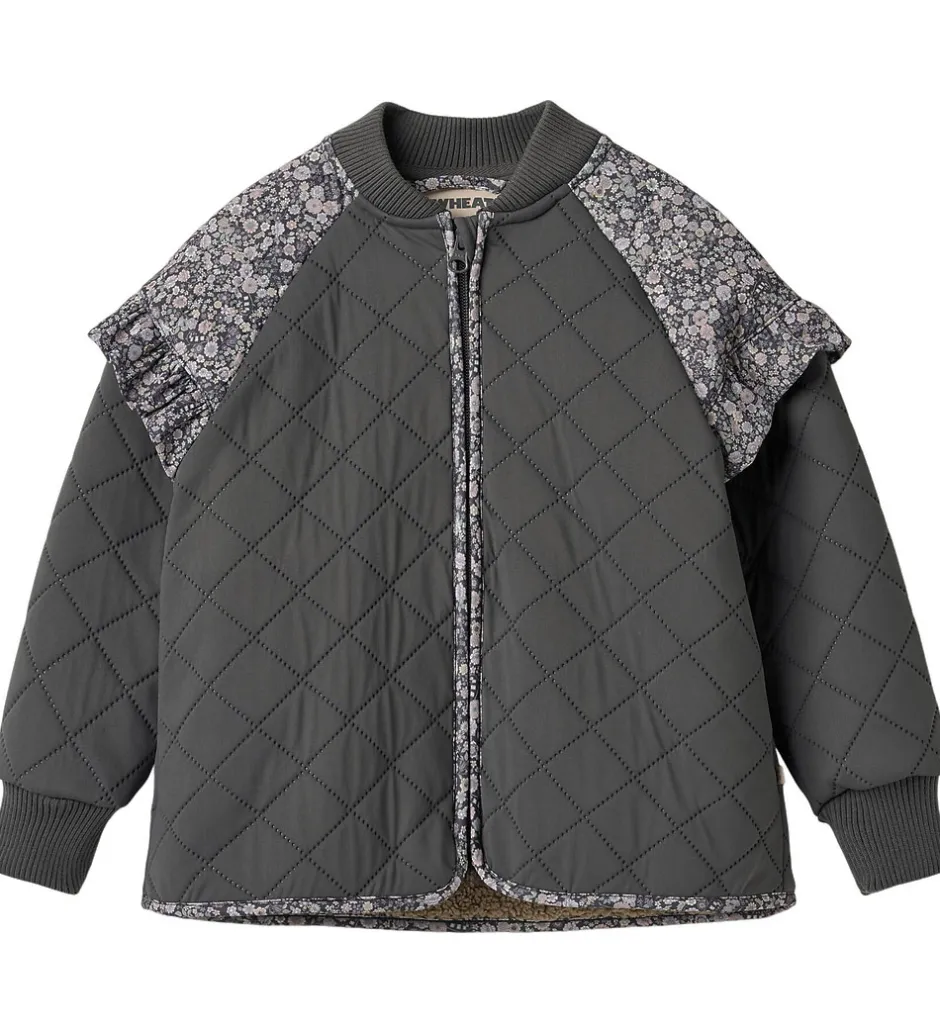 Termotøj|Wheat Termojakke - Ellas - Black Sea m. Blomster