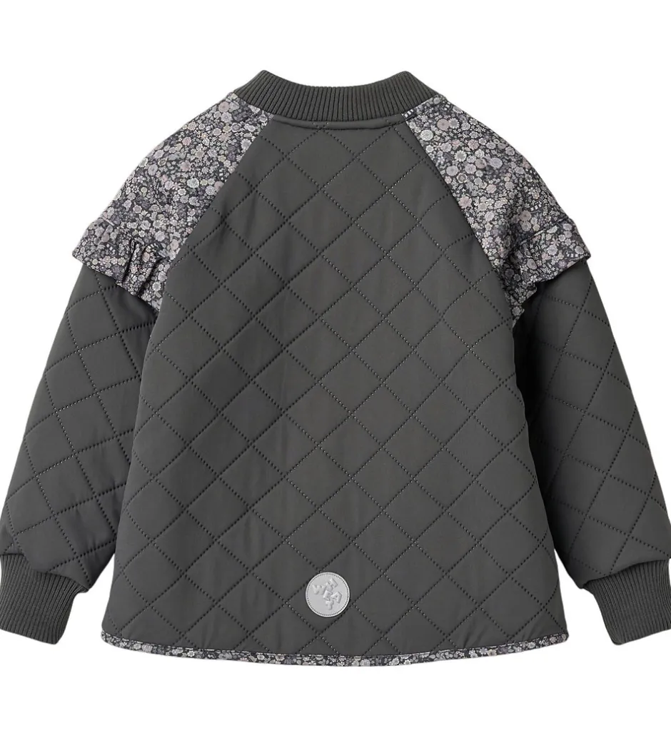 Termotøj|Wheat Termojakke - Ellas - Black Sea m. Blomster