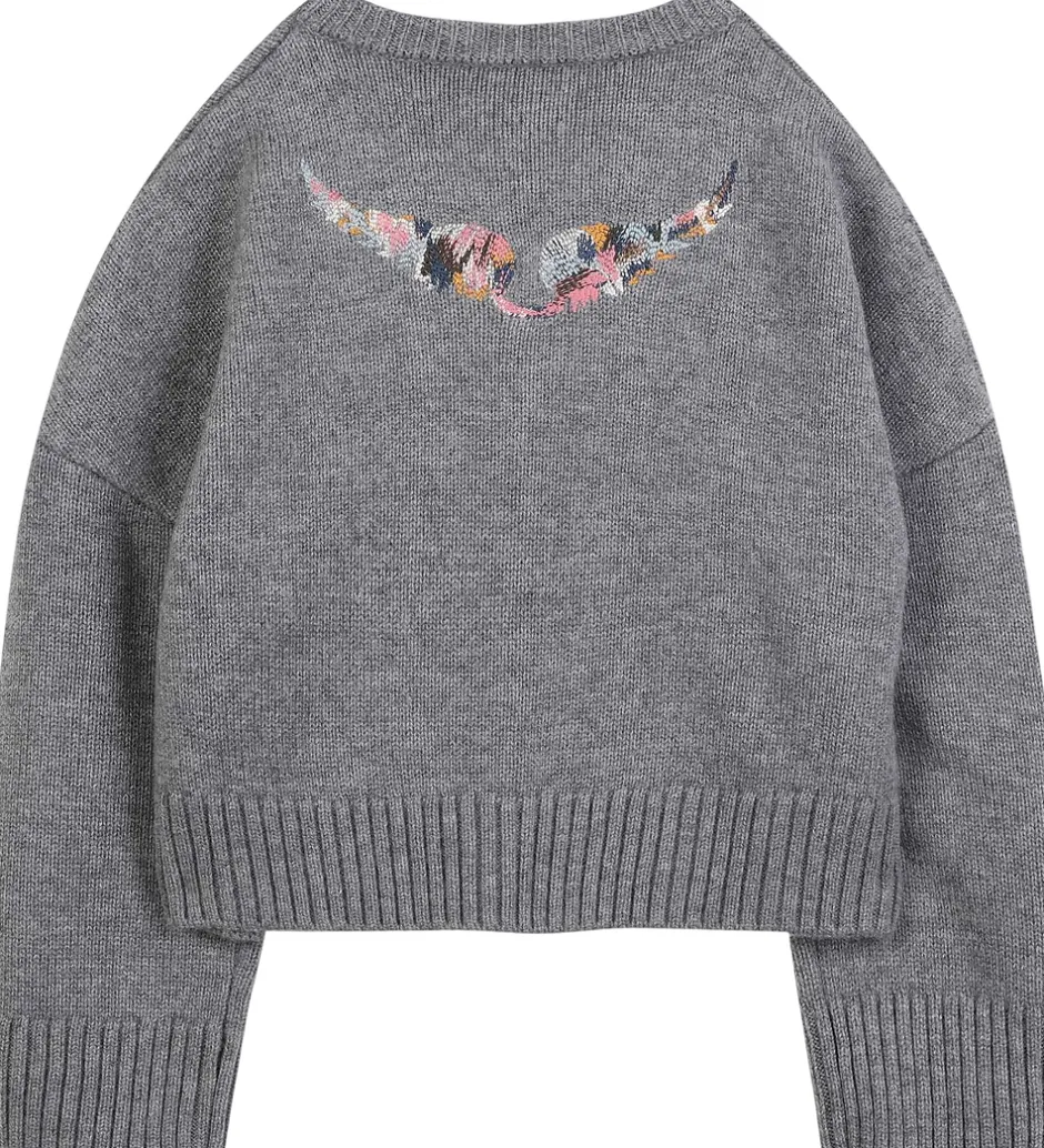 Cardigans|Zadig & Voltaire Cardigan - Mirka - Uld/Polyamid - Gråmeleret